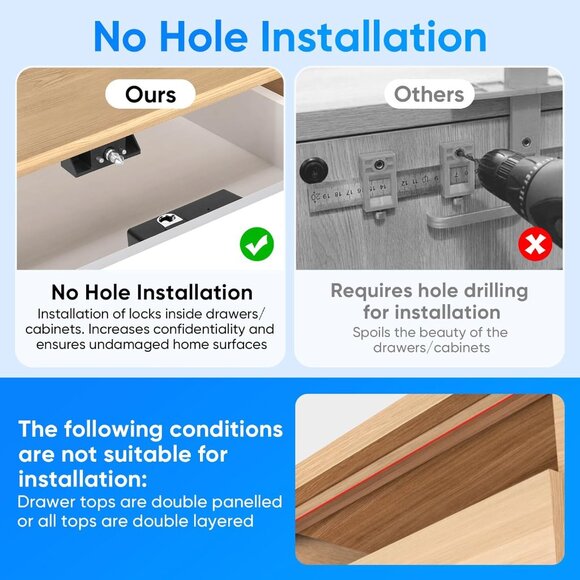 Fingerprint Remote Control Cabinet Lock, Fingerprint Remote Unlocking Within 10m - Picture 4 of 6